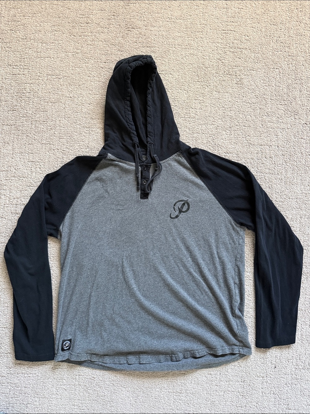 Primitive Men's Black & Gray Lightweight Hoody